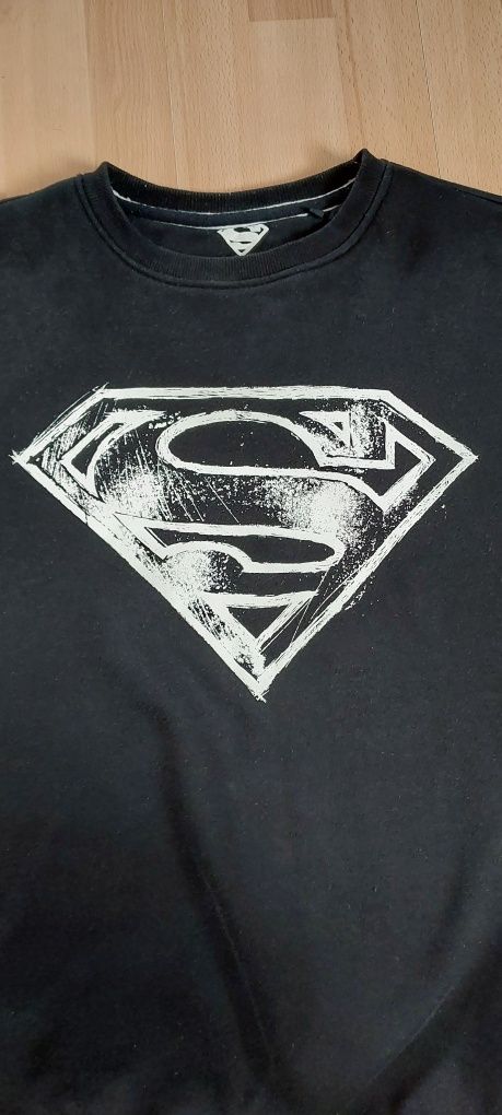 Czarna bluza męska superman L