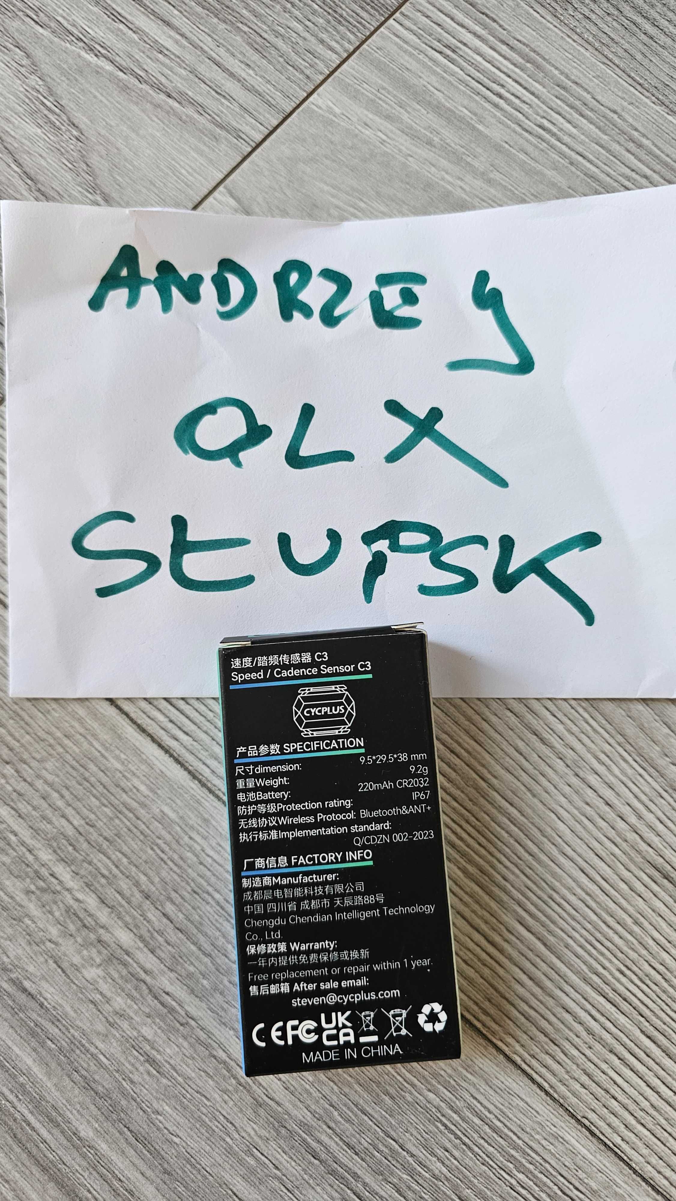 CYCPLUS C3 rowerowy czujnik predkosci lub kadencji Fabrycznie nowy