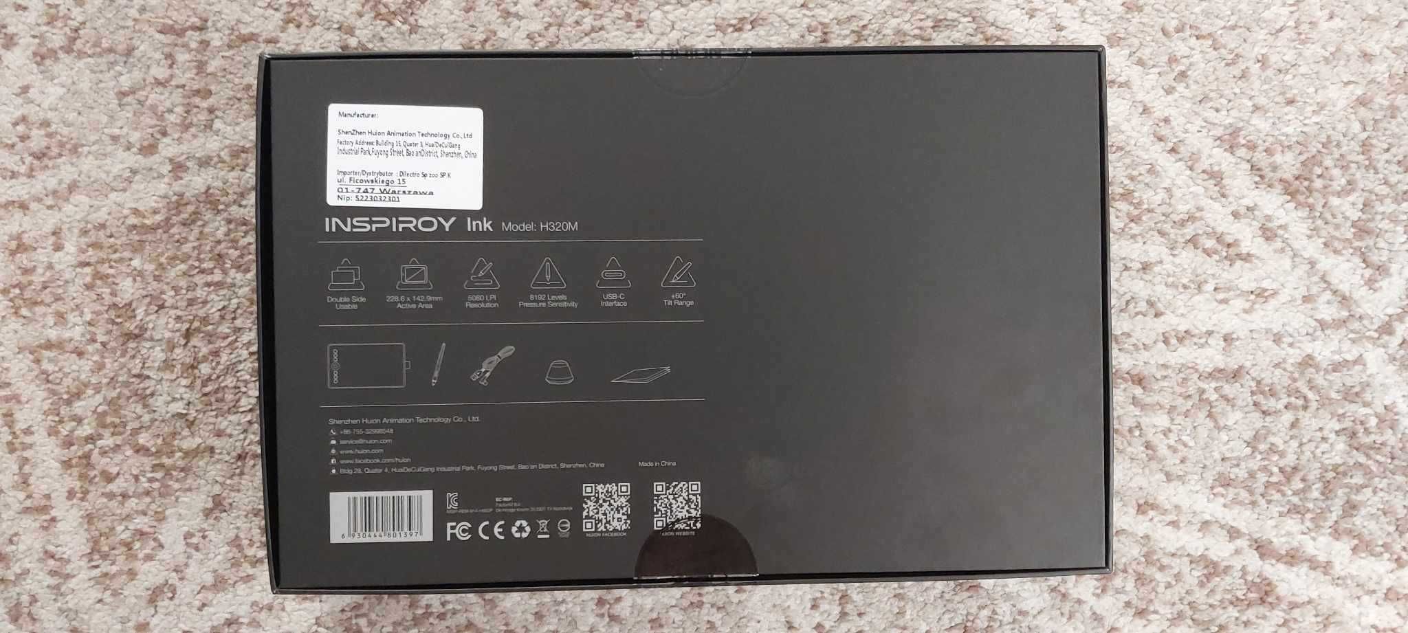 Tablet graficzny HUION H320M