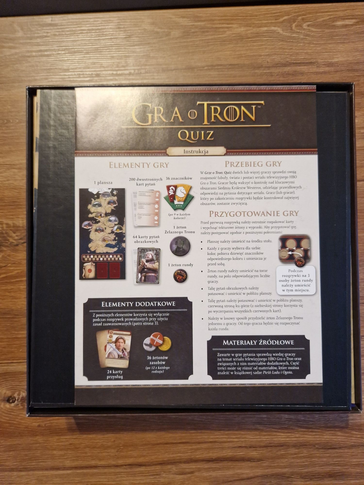 Gra planszowa: Gra o tron Quiz