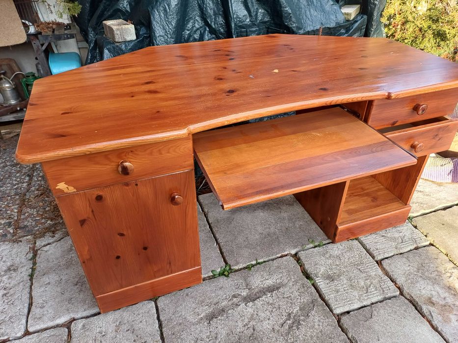 Biurko sosnowe duże