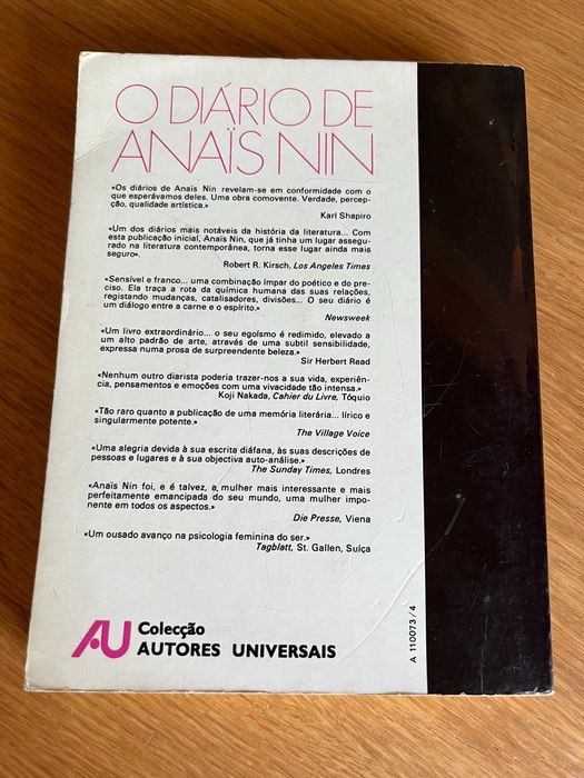 O DIÁRIO  de   ANAIS NIN     Volume I   1931 / 1934