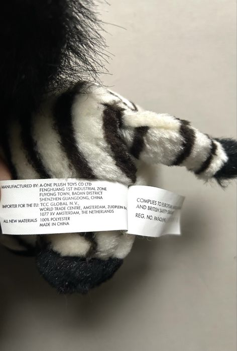 Pluszowa zebra Big Headz nowa maskotka z dużą głową mięciutka i urocza