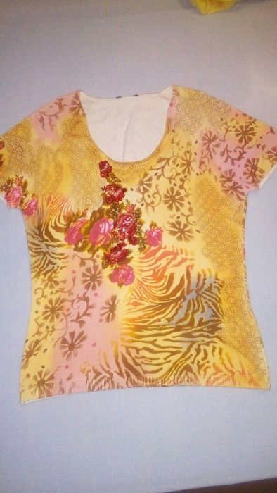 T-shirt tamanho 36 de tecido misturado multicolorido