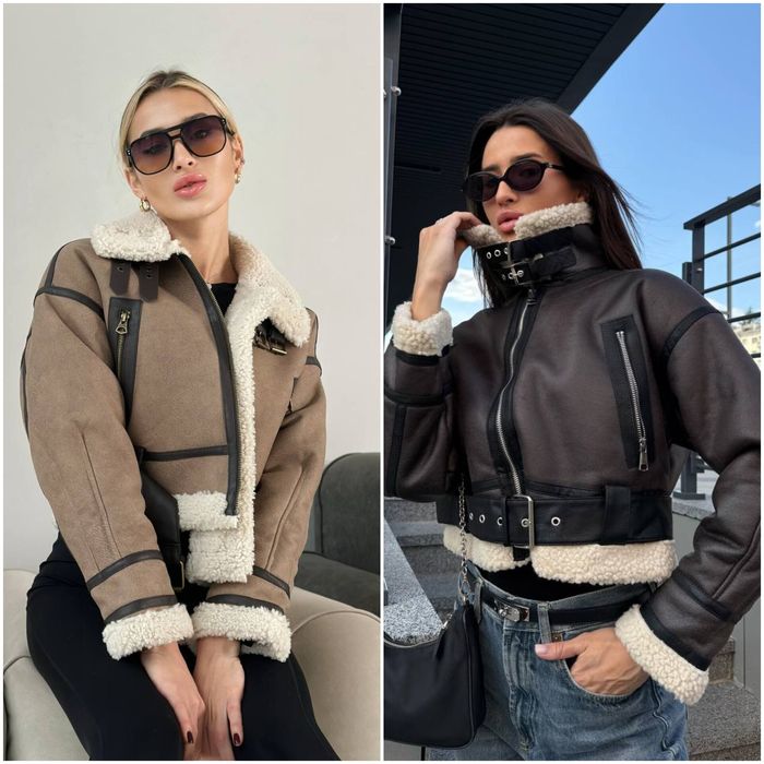 Жіноча укорочена дублянка