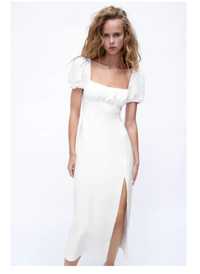 Біла сукня Zara з відкритою спинкою