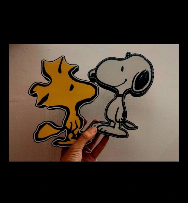 Snoopy e woodstock lightbox com ficha usb