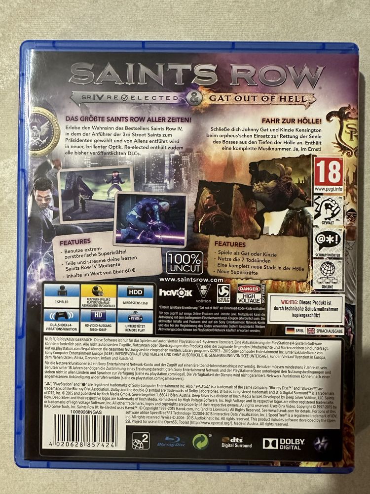 Saints Row IV Re’elected PS4