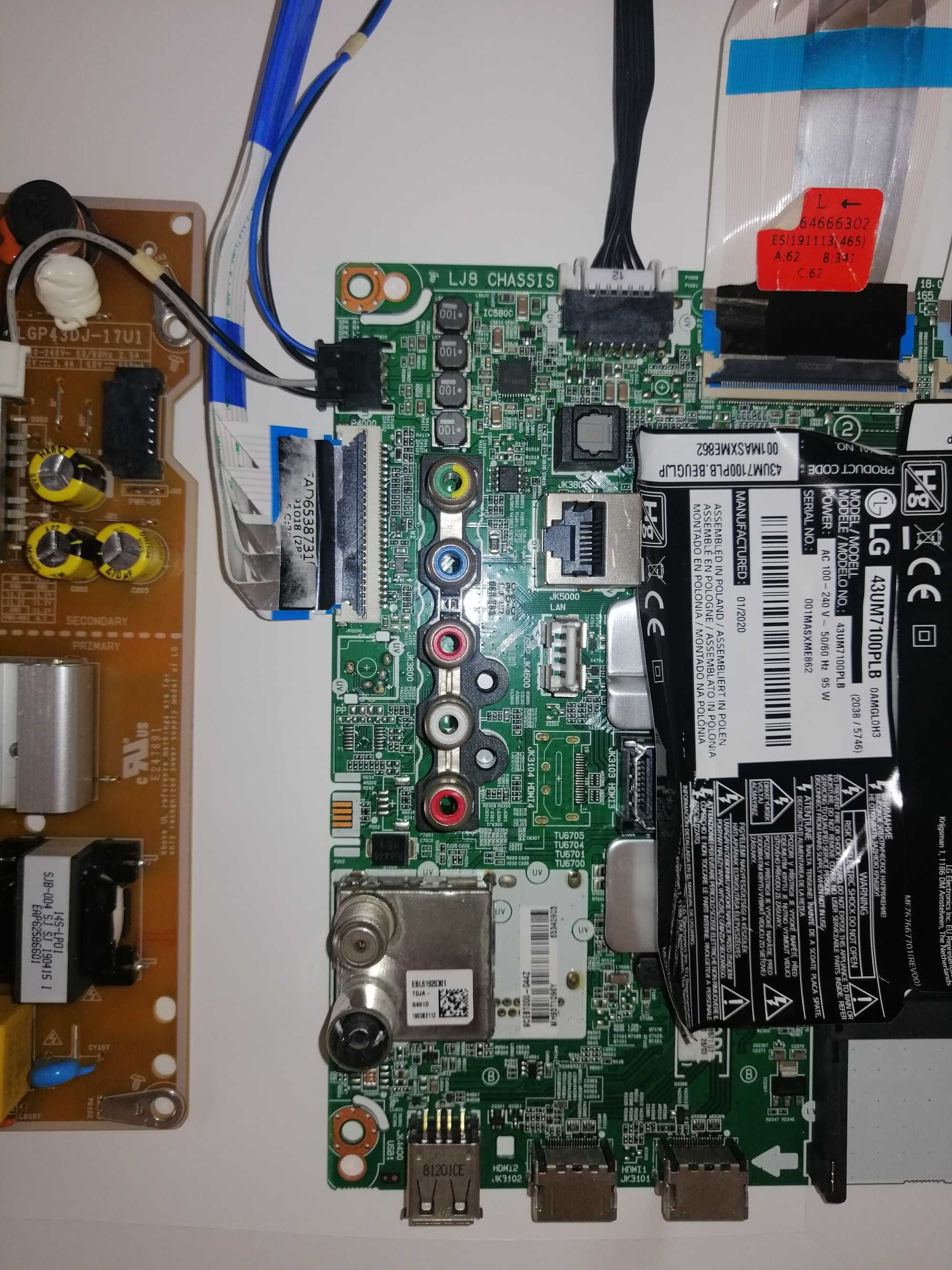 LG 43UM7100PLB, todas as peças