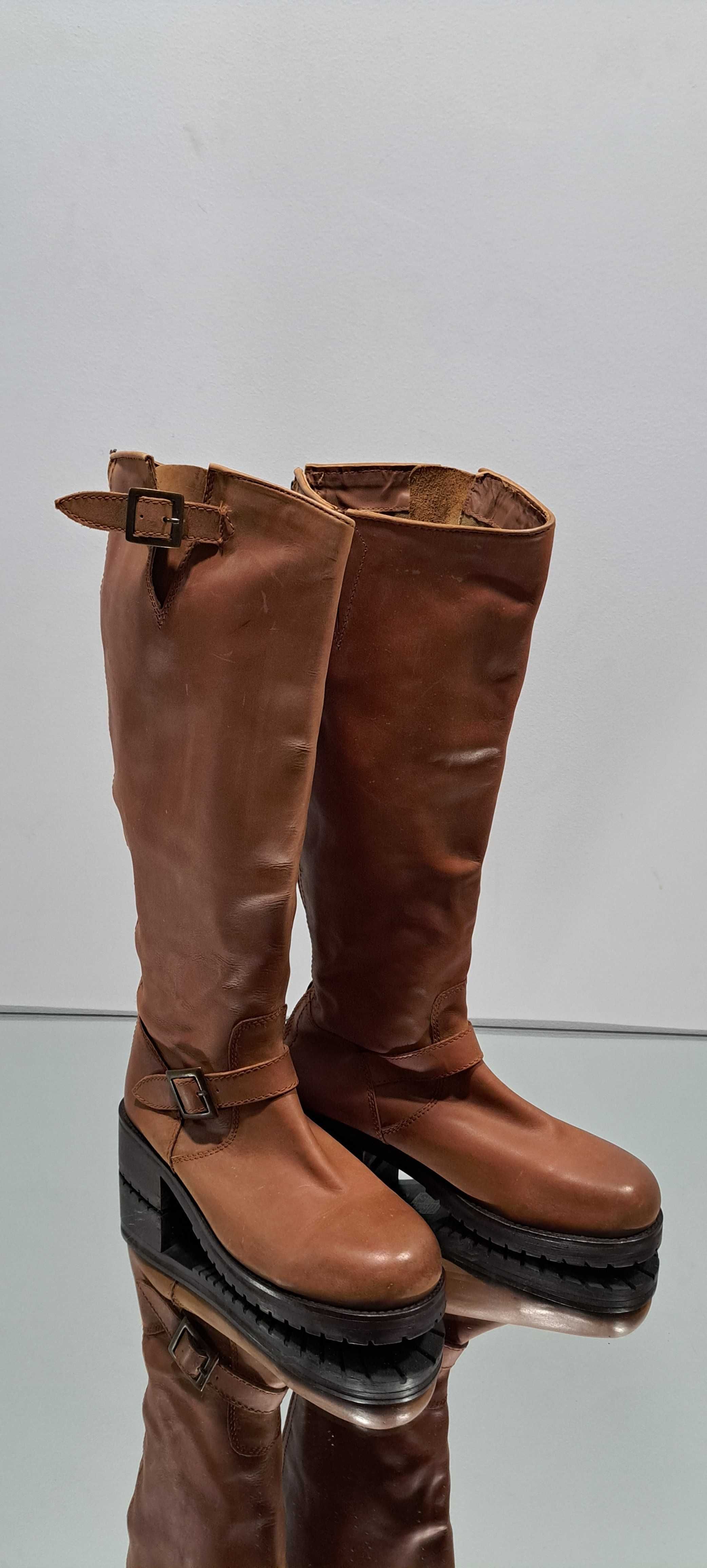Kozaki oficerki Ellos r 42  28 cm tylny zamek