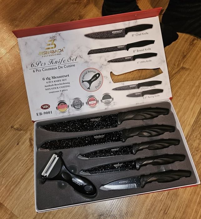 Zestaw noży Eisenbach – elegancja i ostrość w jednym pudełku!