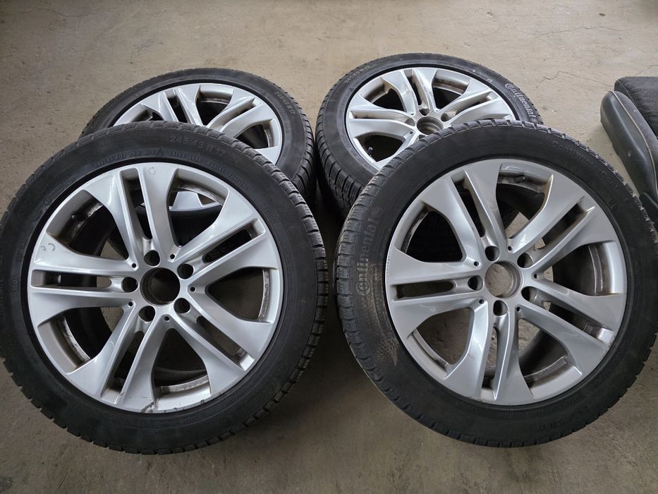 Felgi aluminiowe Mercedes w212 5x112 et48 Opony zimowe 245/45r17