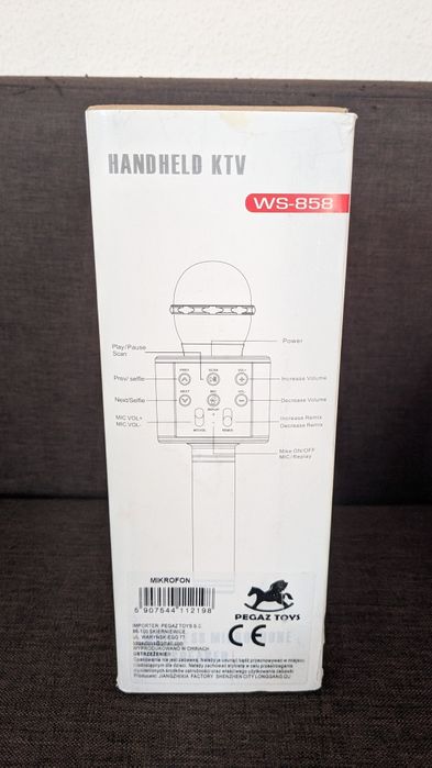 Mikrofon do Karaoke Bluetooth WS-858 Głośnik | Różowe Złoto