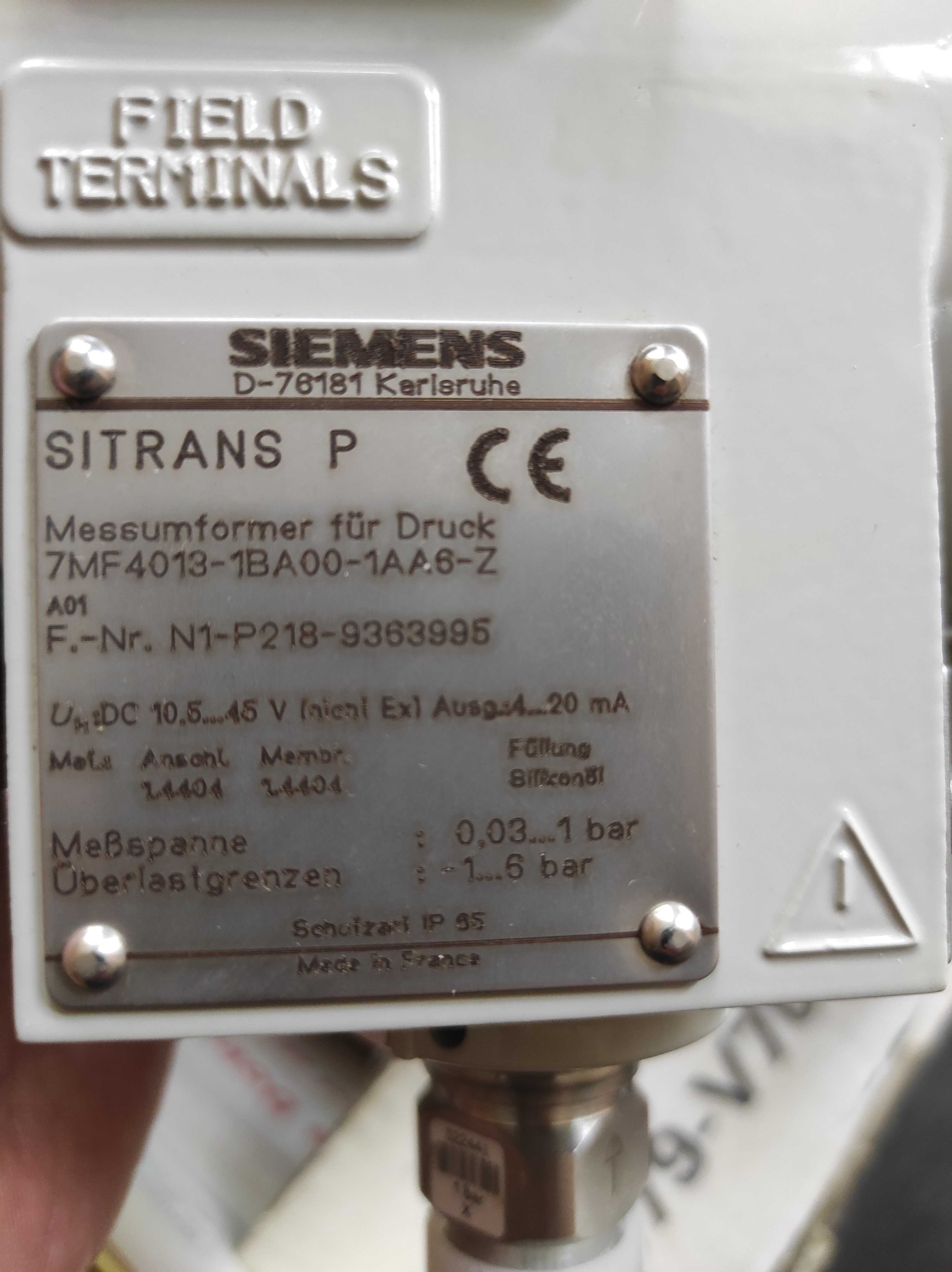 Перетворювач датчик тиску Siemens Sitrans P 7MF4013-1BA00-1AA6-Z