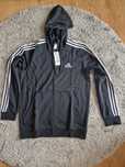 Czarna bluza frotte męska Adidas