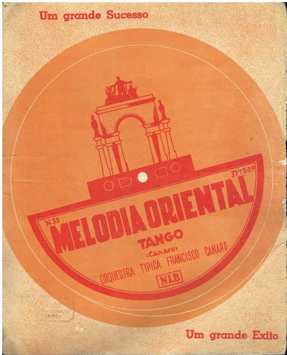8016 - Partitura Melodia Oriental Tango Orquestra Tipica Francisco C