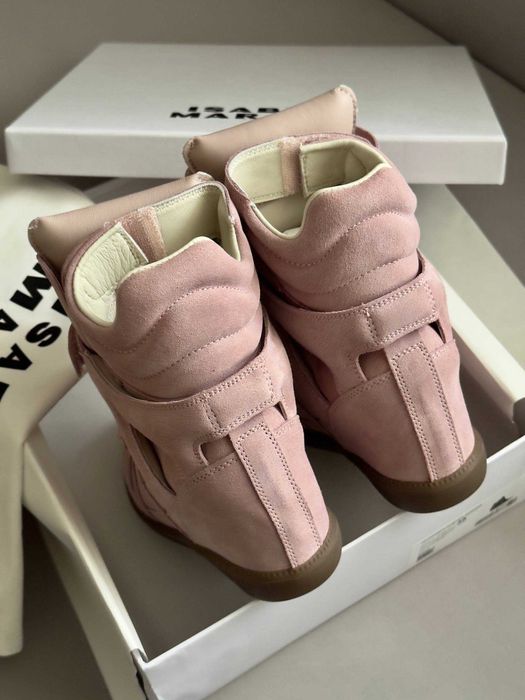 Снікерси Isabel Marant Pink / кросівки Ізабель Марант рожевого кольору