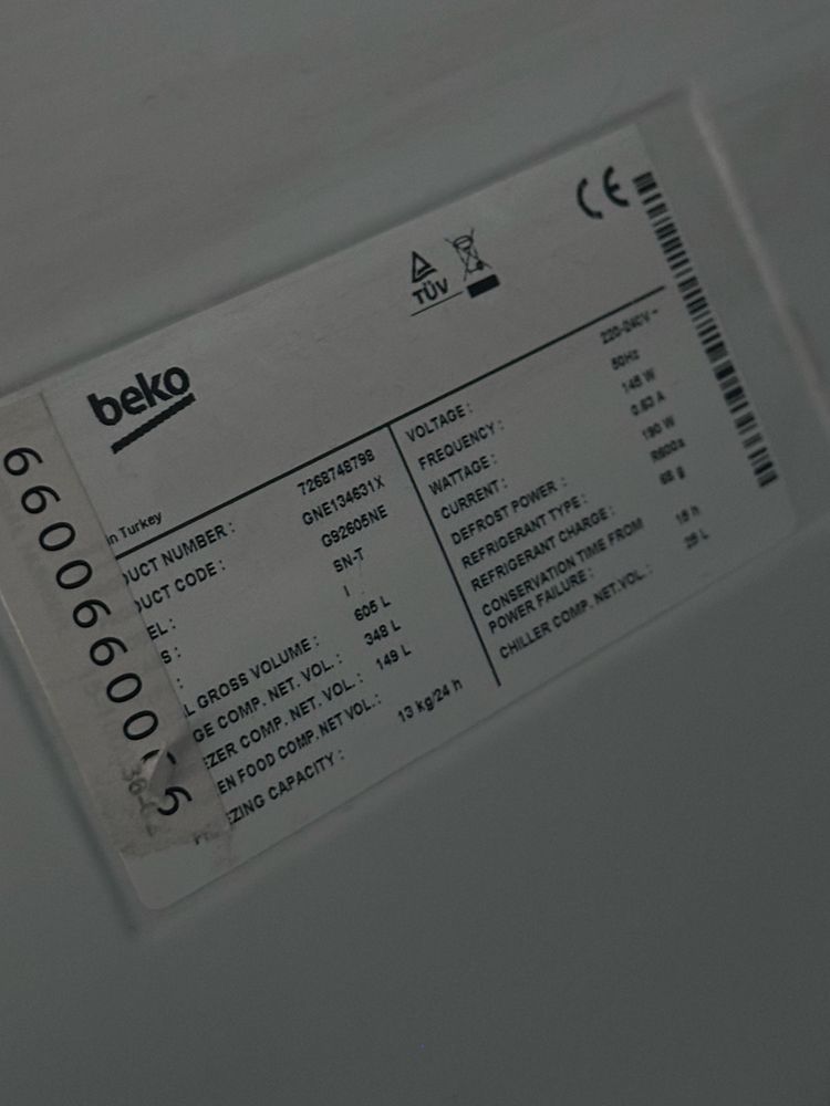 Lodówka BEKO GNE 134631 X Side by Side No Frost 182 cm