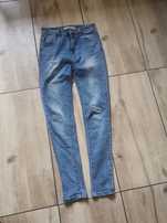 Klasyczne rurki skinny jeansy cieniowane z wysokim stanem 36 S miss rj