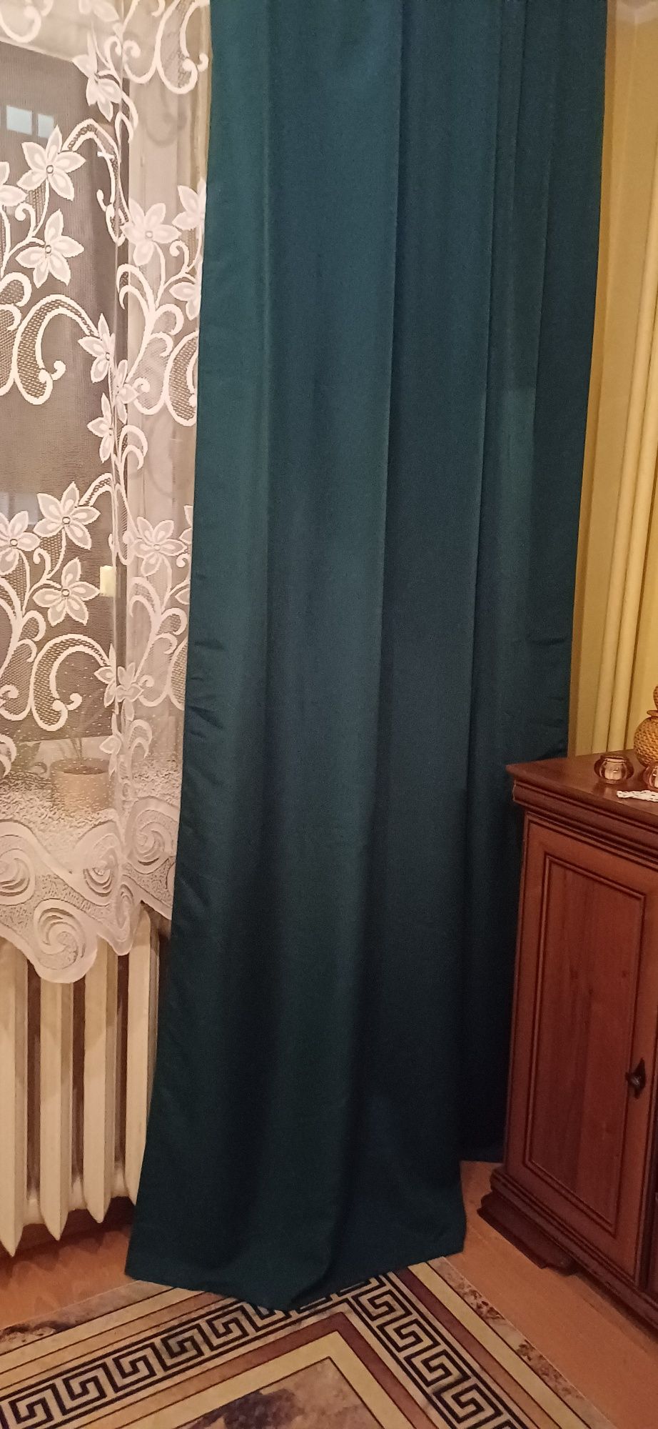 komplet zaslon na żabki butelkowa zieleń