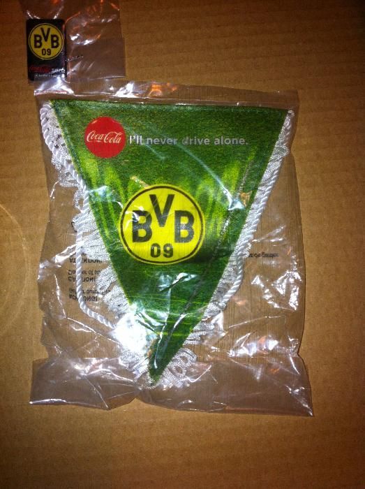 Coca Cola Borussia Dortmund copo + pin + galhardete