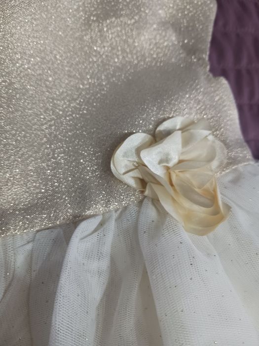 Sukienka okolicznościowa rozm. 74 / złota z tiulową spódnicą/ H&M