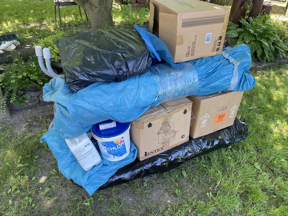 Basen intex ultra XTR  488x122cm pompa piaskowa dodatki