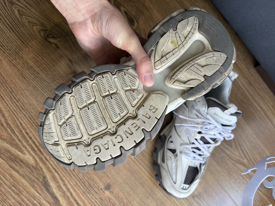 balenciaga track white/brown