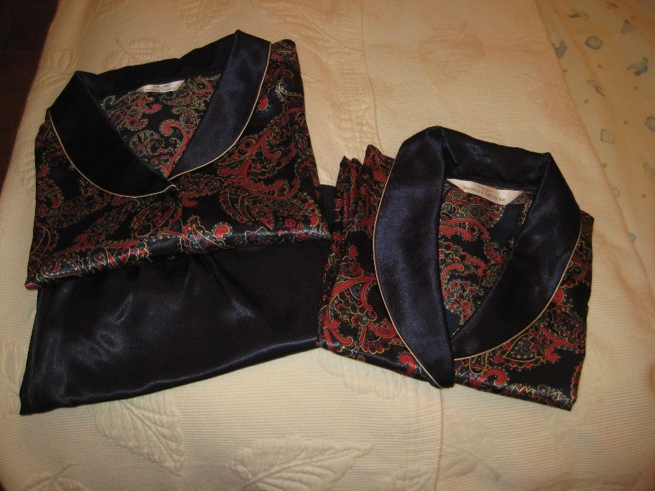 Conjunto Pijama blusa/calções+camisa noite,acetinados(Nunca usados)