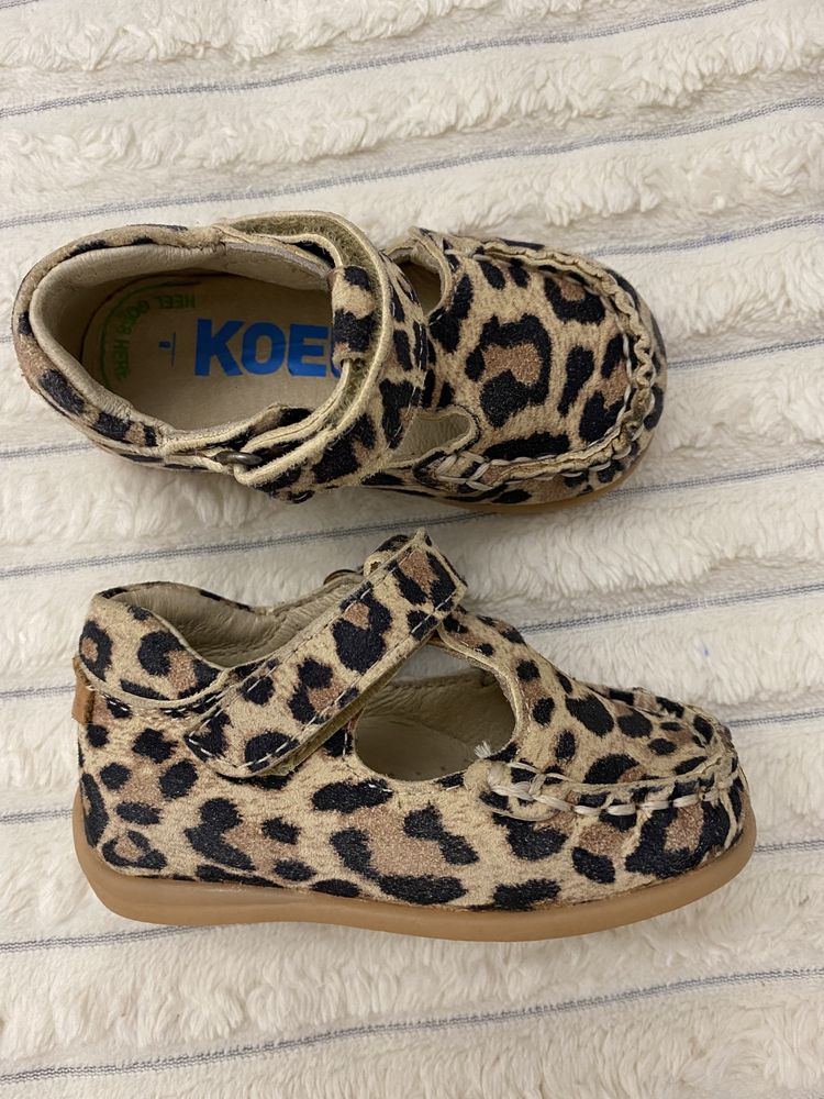 Туфлі дитячі леопардові замшеві 18 розмір koel