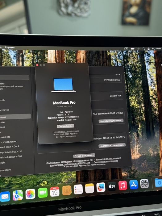 MacBook Pro 13, 2020, Apple M1, 256gb, Silver