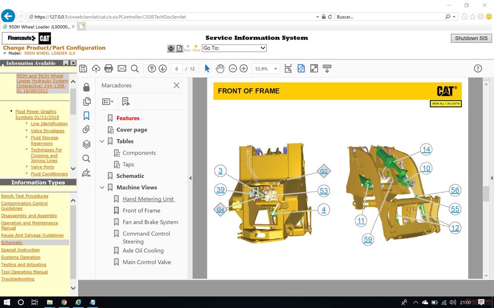 Caterpillar - schemat - instrukcja - katalog części - schematy - DTR