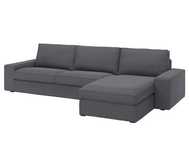 Kanapa narożnik szary 4-osobowy KIVIK IKEA