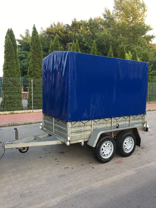 Przyczepka lekka DMC 750 kg platforma - wywrotka zarejestrowana