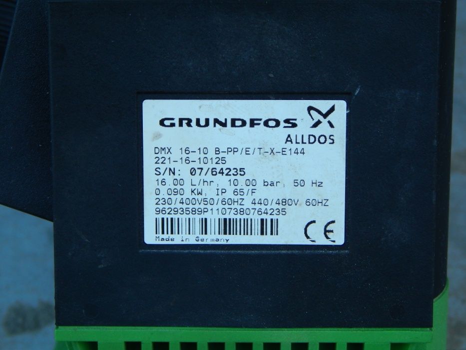Дозировочный насос Grundfos DMX 16-10 B-PP/E/T-X-E144