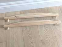 Płozy bieguny drwniane do kołyski łóżeczka bujak ikea
