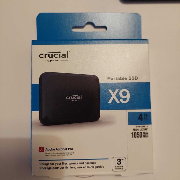 SSD Externo Crucial X9 Portable 4TB USB 3.2 Type C c/factura