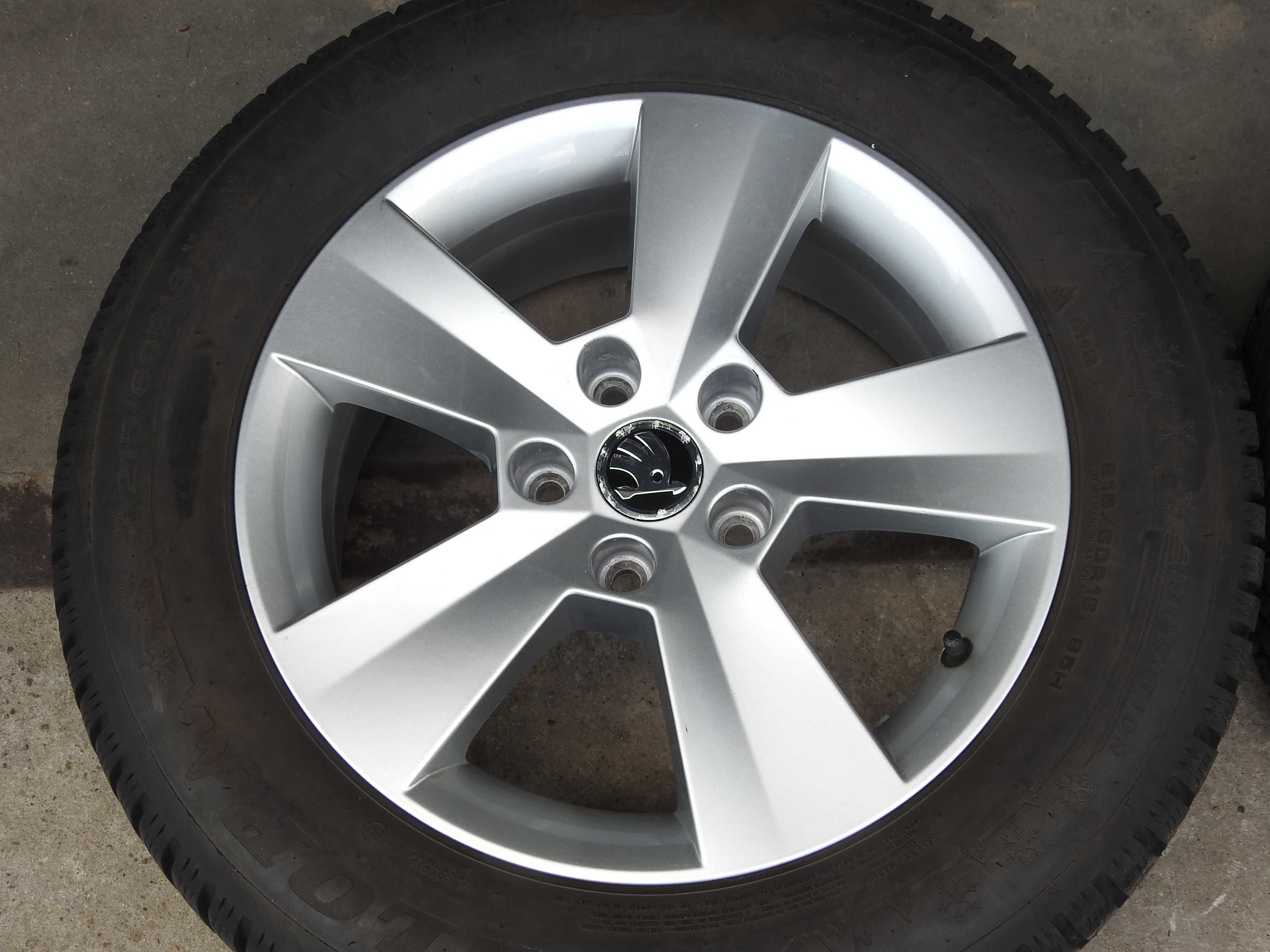 4x ALUFELGI SKODA 16" 5x112 6,5J ET46 oryginał 3V0 Jak NOWE DEMO