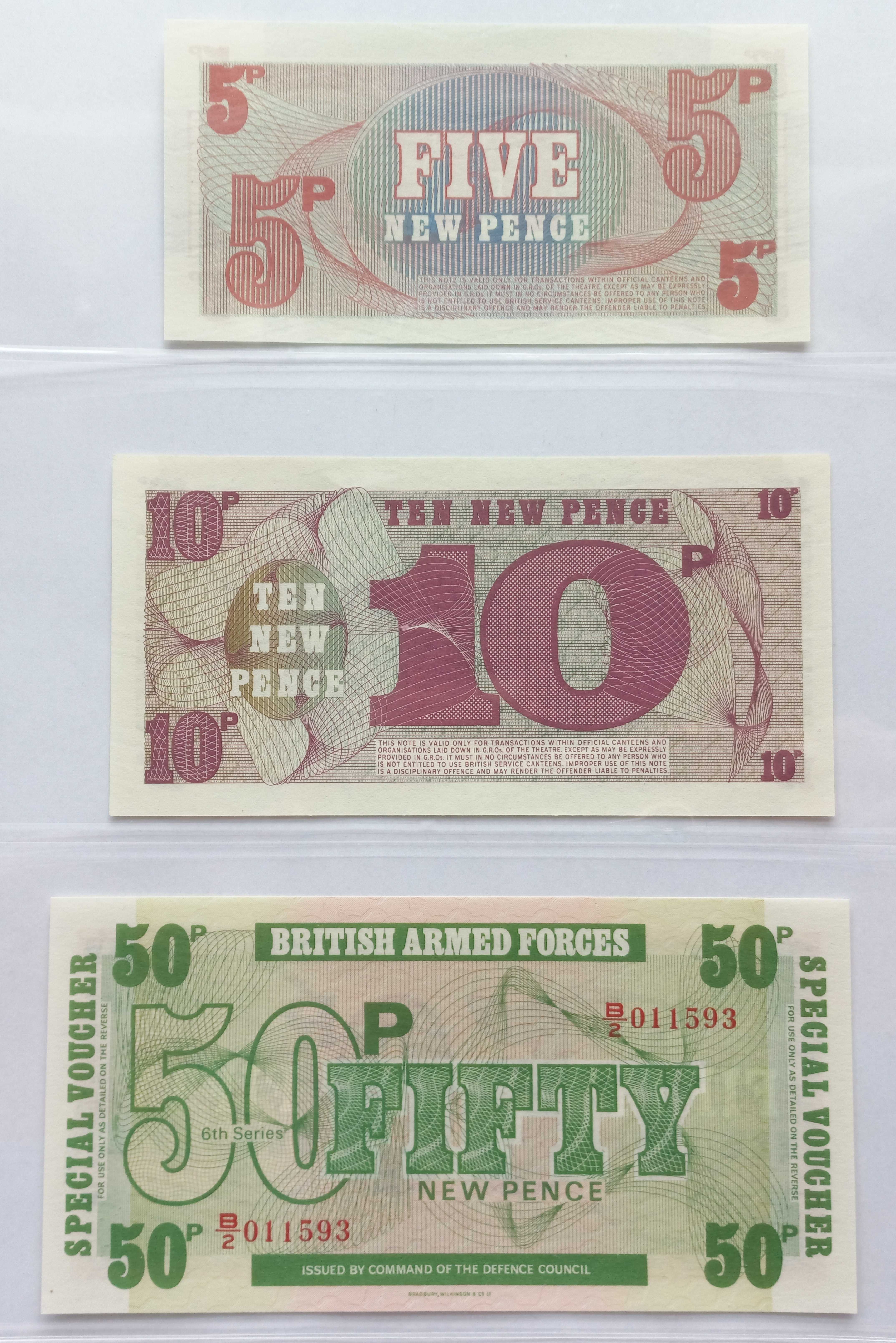 Banknoty New Pence - Wielka Brytania 1972 rok. Anglia UNC