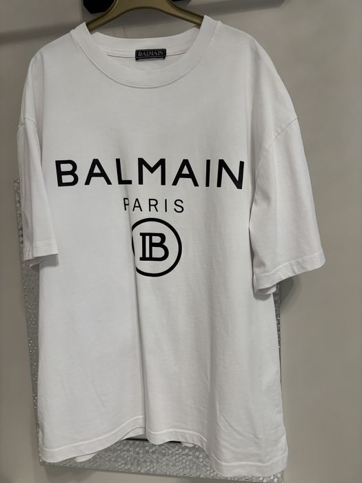 Koszulka T-shirt z napisem Balmain dużyr.L