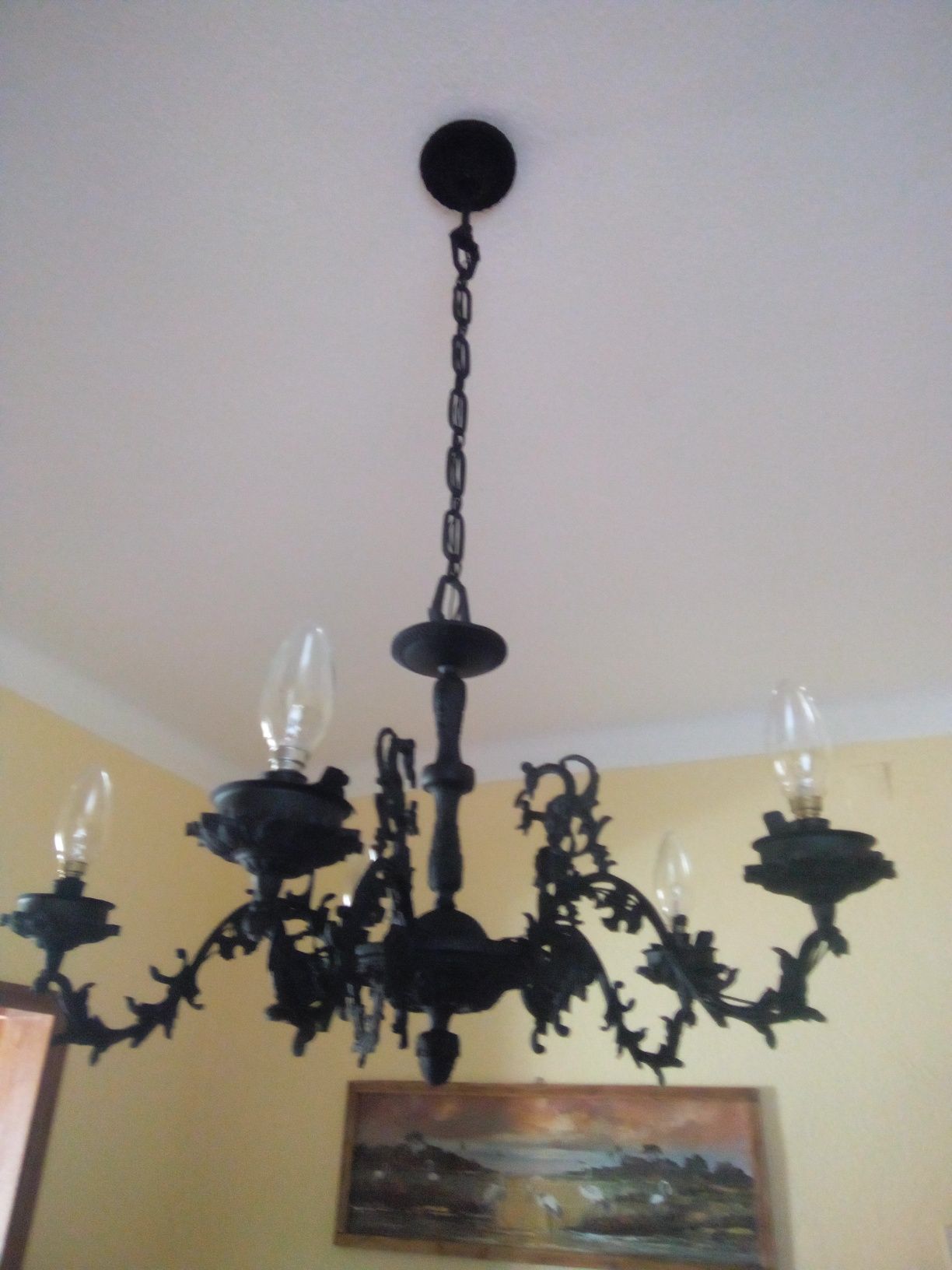 3 lustres/ candelabros para venda antigos em ferro!