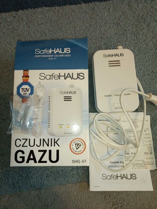 Czujnik gazu SAFEHHAUS SHG-01 zasilanie 230V AC/50Hz