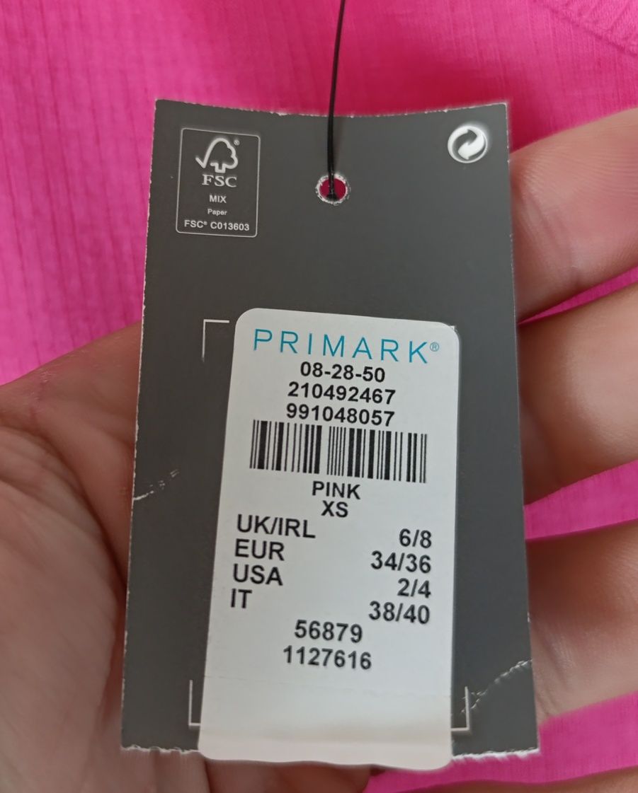 Sukienka Różowa Nowa Primark Kobieta XS