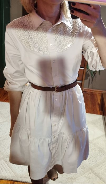 Beżowa sukienka boho Sabra 36