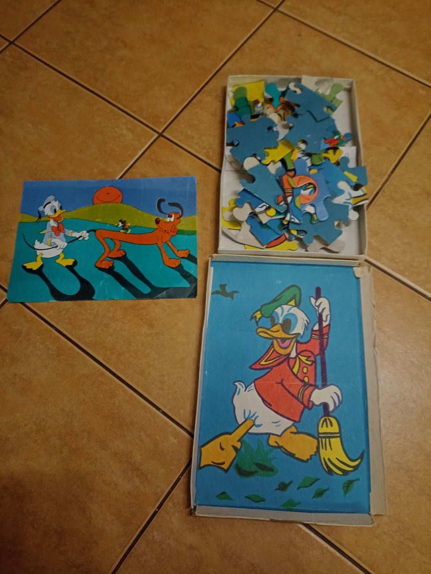 Puzzle układanka Kaczor Donald lata 80 kolekcja