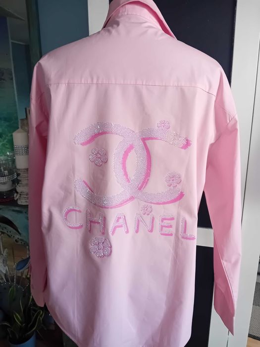 Koszula damska różowa Chanel, YSL