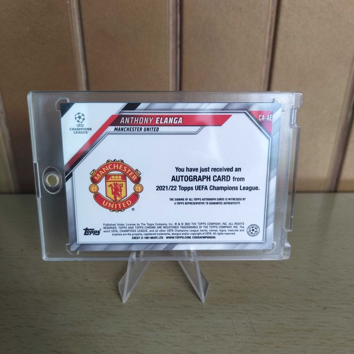 Anthony Elanga Auto Topps Chrome
