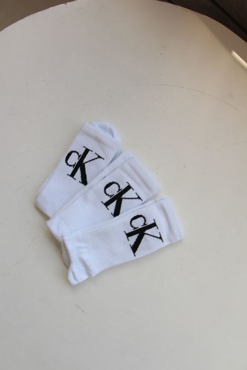Високі шкарпетки Calvin Klein | Білі носки Келвін Кляйн