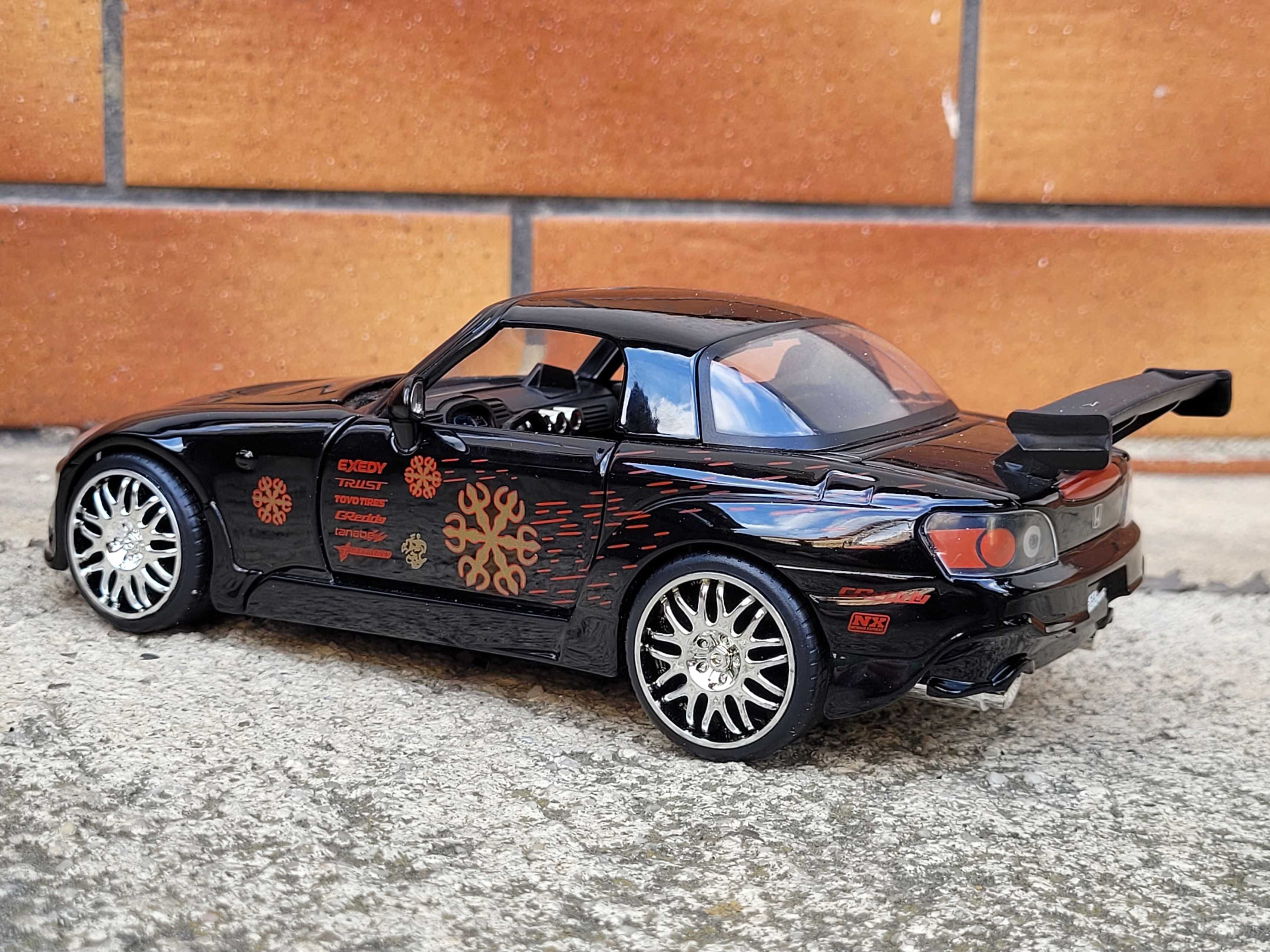 Honda S2000 Black Szybcy wściekli Jada 1:24 Fast & Furious kolekcja