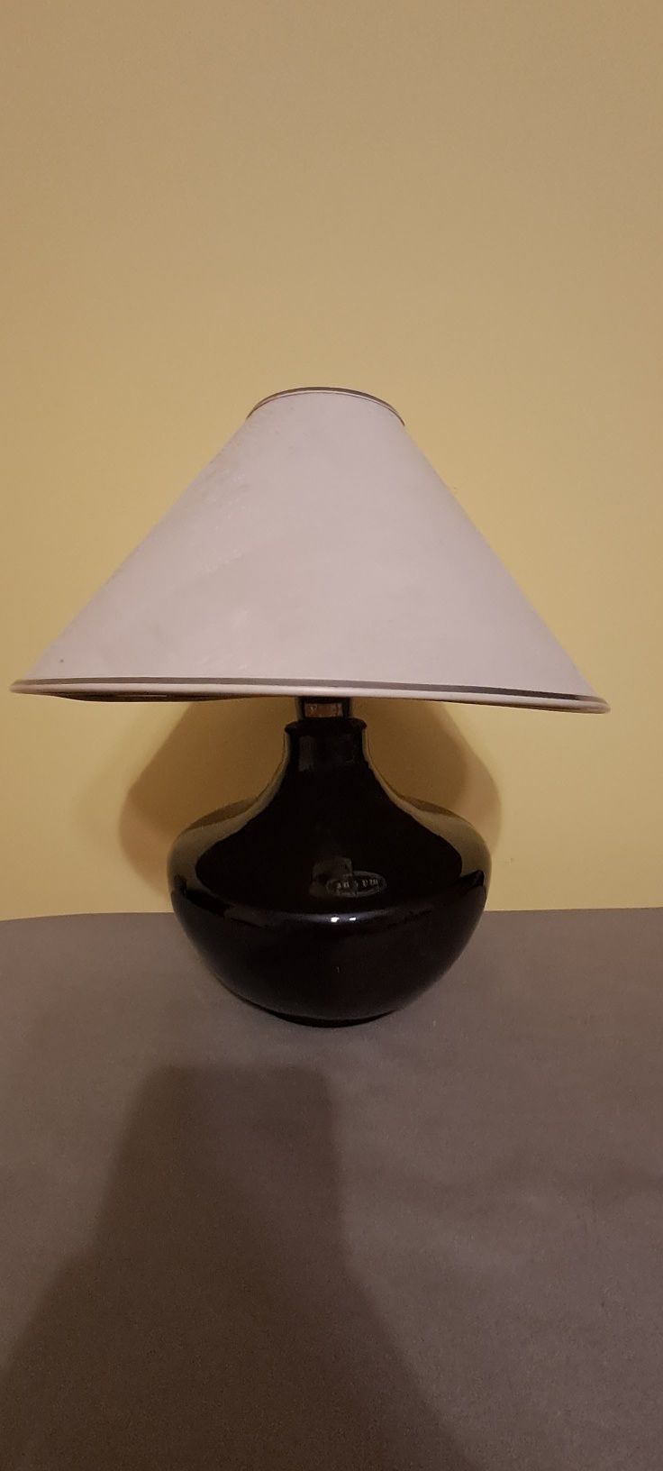 Lampa porcelanowa z abażurem
